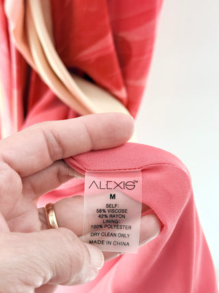 Alexis viscose sleeveless faux wrap maxi dress, M