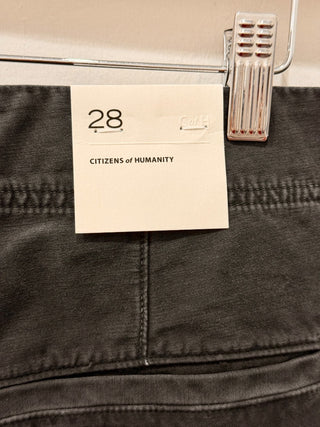 NWT Citizens of Humanity Carter Sateen Utility Ankle Jeans Washedblack Womens 28