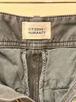 NWT Citizens of Humanity Carter Sateen Utility Ankle Jeans Washedblack Womens 28