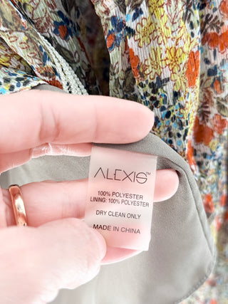 Alexis matching boho set blouse and pleated skirt, top M / bottom S