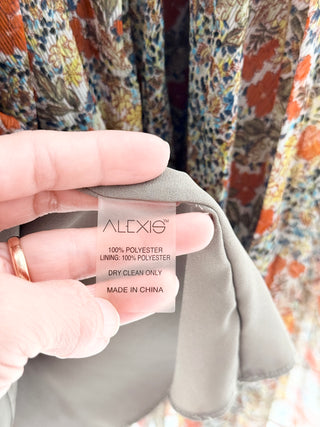 Alexis matching boho set blouse and pleated skirt, top M / bottom S
