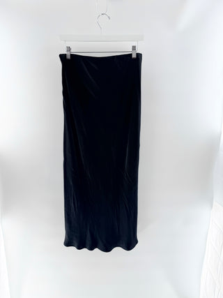 Anthropologie satin maxi skirt, S