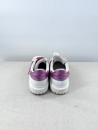 Dior chunky leather sneakers with metallic detail, 38