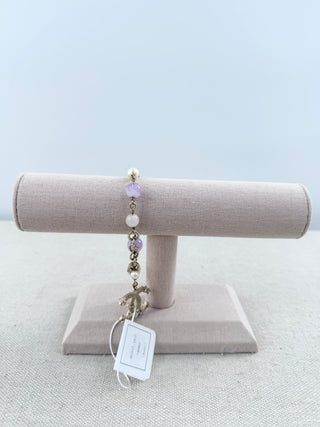 CHANEL beaded CC bracelet