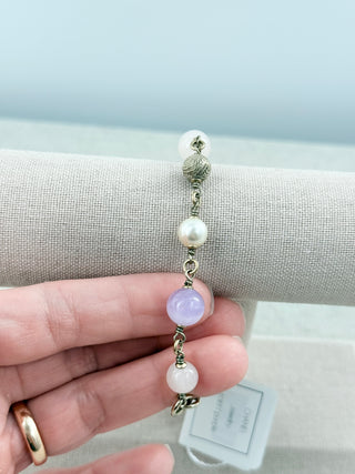 CHANEL beaded CC bracelet