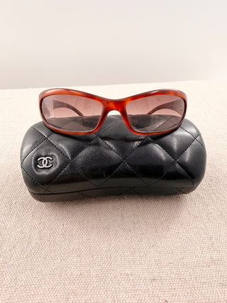 Chanel 6004-B Rectangular Shield Sunglasses