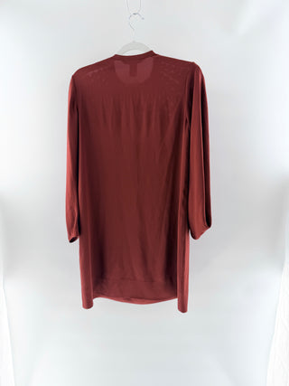 Diane von Furstemberg Arria Cut-Out Embellished Mini Shift Dress Rust Brown 4