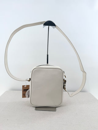 Gucci Authentic logo print leather messenger crossbody bag