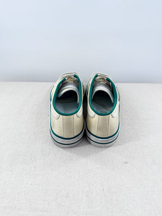 NWT Gucci Canvas Low Top Tennis 1977 Sneaker Cream Green Women's Size US 12