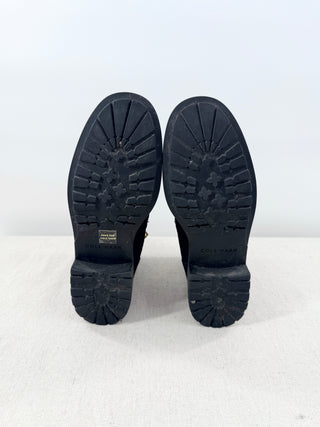 Cole Haan Quinney Waterproof Bootie with Faux Shearling Trim Black Womens 7.5