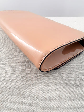 Louis Vuitton nude vernis louise clutch bag