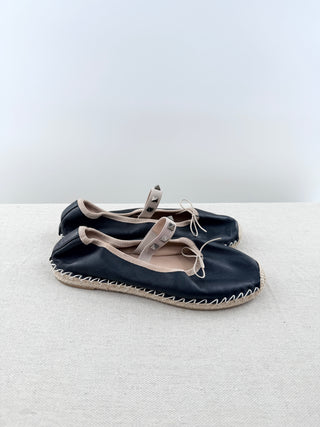 Valentino leather rockstud espadrille flats, 37
