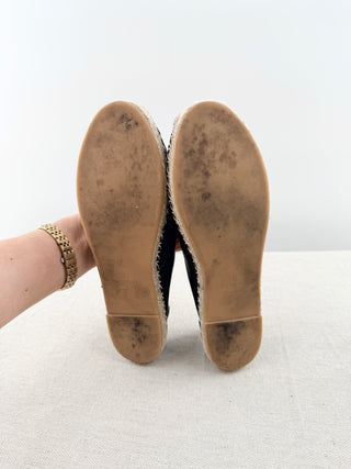 Valentino leather rockstud espadrille flats, 37