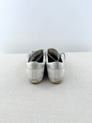 Golden Goose superstar sneakers leather and rhinestone black star, 35