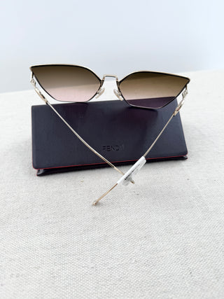 Fendi FF 0323 oversized metal sunglasses
