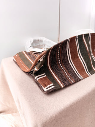 Sandro canvas striped tote bag