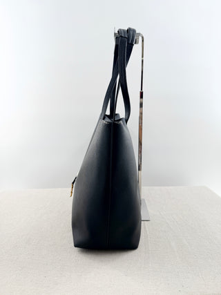 Saint Laurent shopping leather tote bag with YSL charm