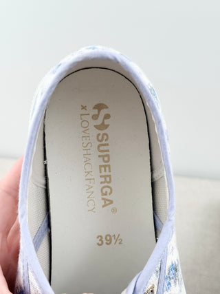 LoveShackFancy x Superga Floral Print Classic Canvas Sneaker Purple Womens 39.5