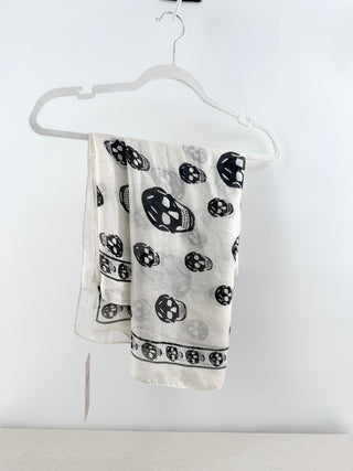 Alexander McQueen scull print scarf large