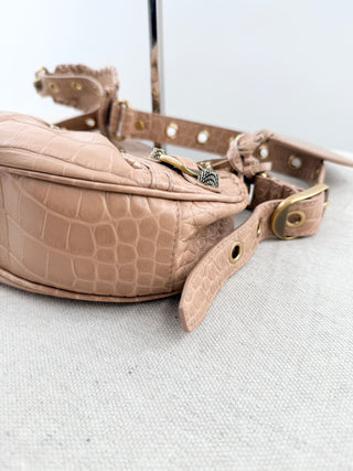 Balenciaga studded moon shape bag leather small