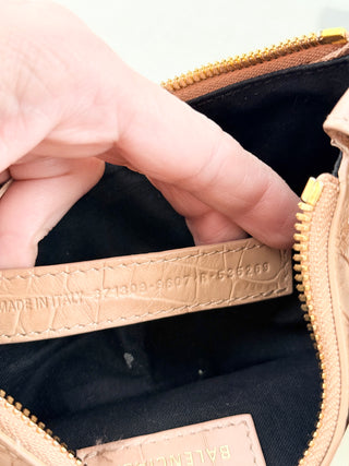 Balenciaga studded moon shape bag leather small