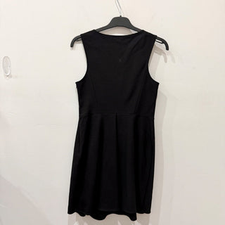 Patrizia Pepe Sleeveless Pleated Fit & Flare Mini Dress Black Women's 42 IT/US 6