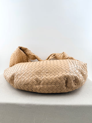 Bottega Veneta mega maxi leather intreciatto jodie bag, largest