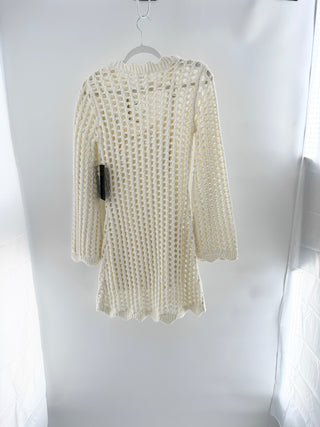 NWT Hyacinth House Knit Tamara Mini Dress with Slip Cream Women's Size Small