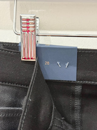 NWT Ramy Brook Coated Vinnie High Rise Wide Leg Jeans Black Women's Size 28