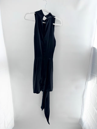 Amanda Uprichard Sandrine Sleeveless Halter Neck Mini Dress Black Women's Small