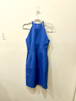 NWT Banana Republic Bi-Stretch Racer-Neck Sheath Mini Dress Blue Women's Size 8
