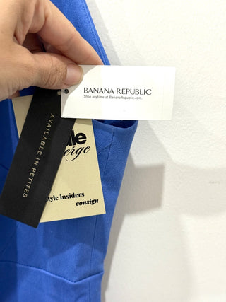 NWT Banana Republic Bi-Stretch Racer-Neck Sheath Mini Dress Blue Women's Size 8