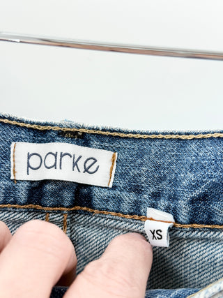 Parke short denim skirt, XS
