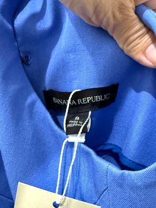 NWT Banana Republic Bi-Stretch Racer-Neck Sheath Mini Dress Blue Women's Size 8