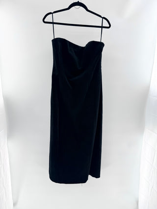 ALC strapless velvet midi dress, 8