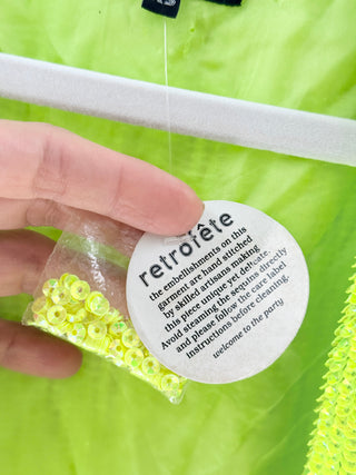 Retrofete wrap sequin mini dress, XS