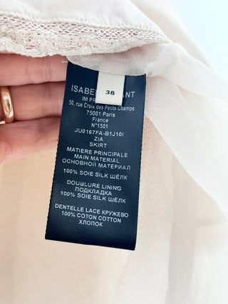 Isabel marant zia skirt and zarkia top 100% silk matching set, 38 FR / US 6