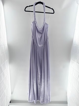 Meshki coco draped satin maxi dress, S