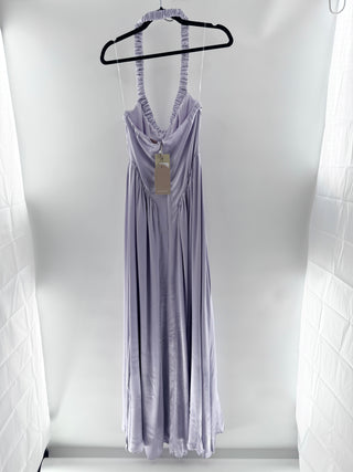 Meshki coco draped satin maxi dress, S