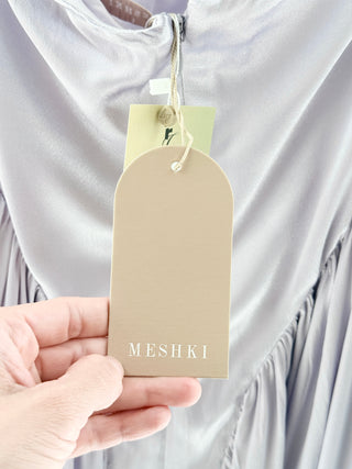 Meshki coco draped satin maxi dress, S