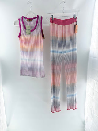 Missoni matching knit set tank top and knit pants, top IT 38 / US 2 / bottom IT 44 US 8