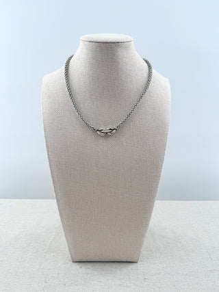 Lagos derby caviar buckle rope sterling silver and 18 k necklace