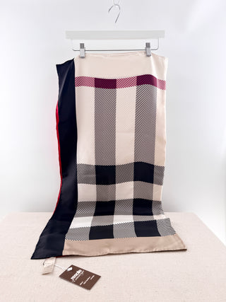 Burberry 100% silk square scarf large