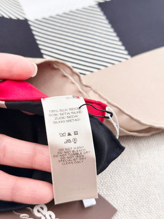 Burberry 100% silk square scarf large