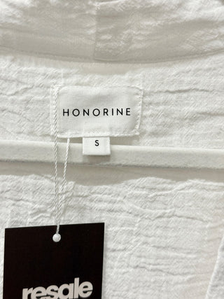 Honorine Beatriz Short Sleeve Plunging V-Neck Coverup Mini Dress White Women's S