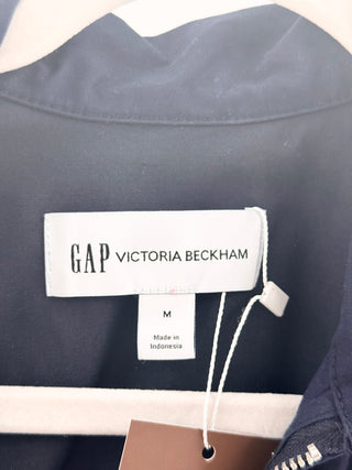 GAP with Victoria Beckham Casual blue zip short-sleeve jumpsuit, M
