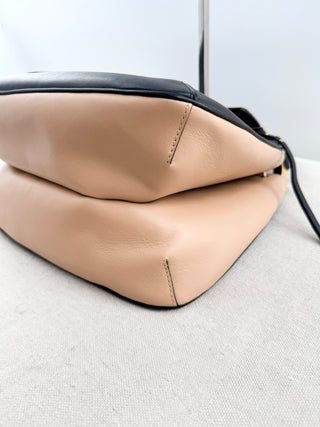 Chloe two tone leather bag top handle amelia