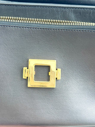 Chloe two tone leather bag top handle amelia