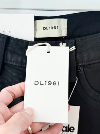 DL 1961 coated denim karmine refined wide leg, 26 x 31