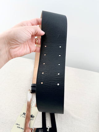 Fendi extra wide FF buckle belt leather, 80/32